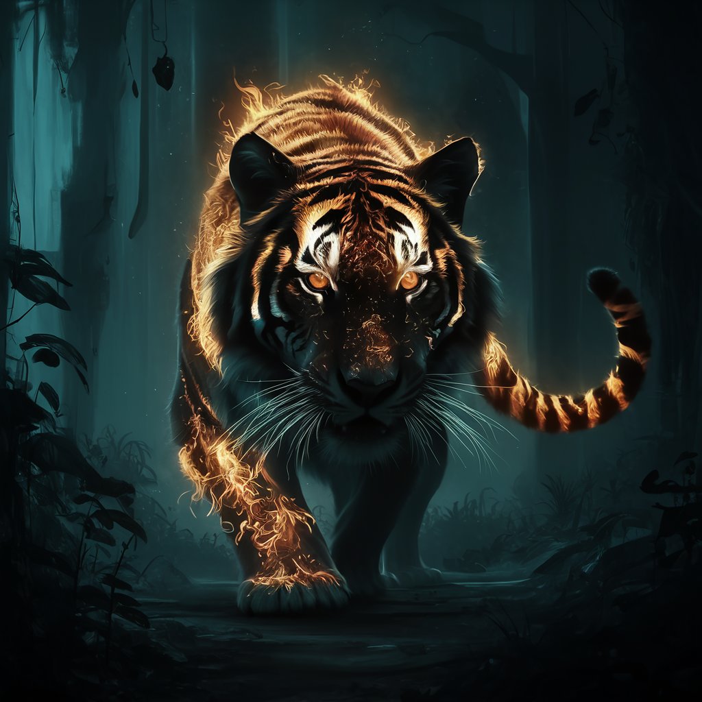 tiger ai images designing by digitaldhakad.com
